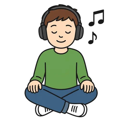 Piktogram AAC: muzyka mnie uspokaja
