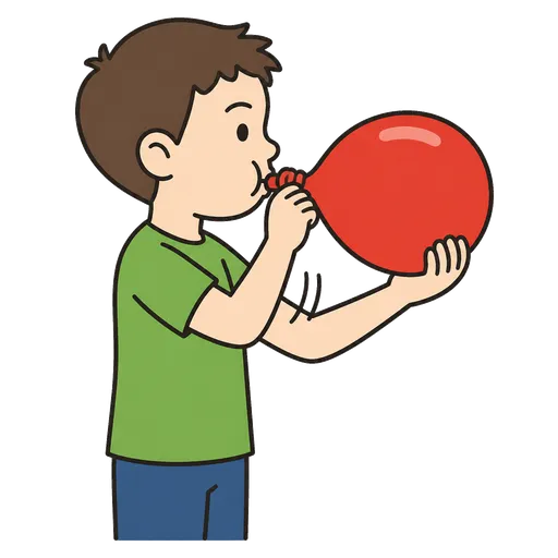 Piktogram AAC: nadmuchaj balon
