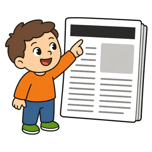 AAC-Piktogramm: Überschrift