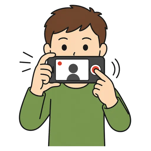 Pictograma CAA: graba un video corto