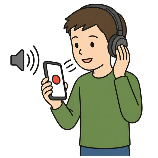 Pictograma CAA: grabar tu propia voz y escucharlo