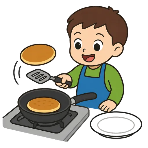 AAC-Piktogramm: Pfannkuchenmaschine
