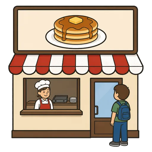 AAC-Piktogramm: Pfannkuchenrestaurant