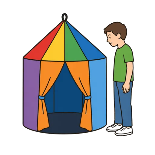 Pittogramma CAA: tenda sensoriale