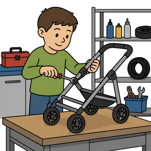 Pittogramma CAA: riparare un passeggino