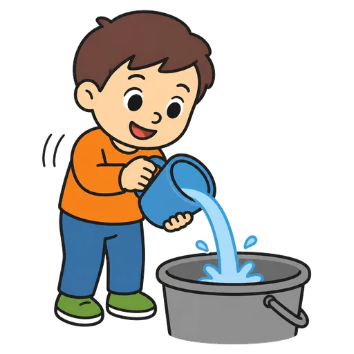 Pittogramma CAA: versare acqua