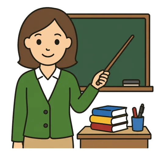 Pictograma CAA: profesora mujer
