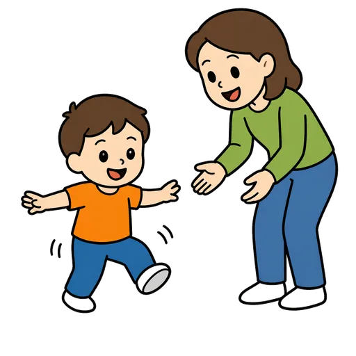 Pictogramme CAA : apprendre à marcher