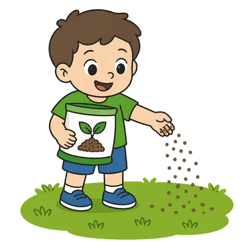 Piktogram AAC: nawóz do trawnika
