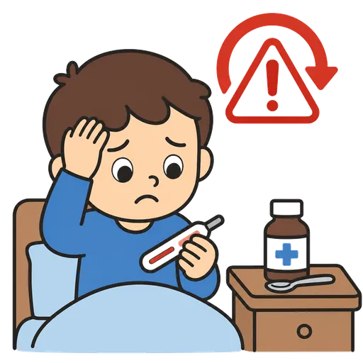Piktogram AAC: nawrót choroby