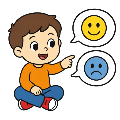 Piktogram AAC: nazywanie emocji