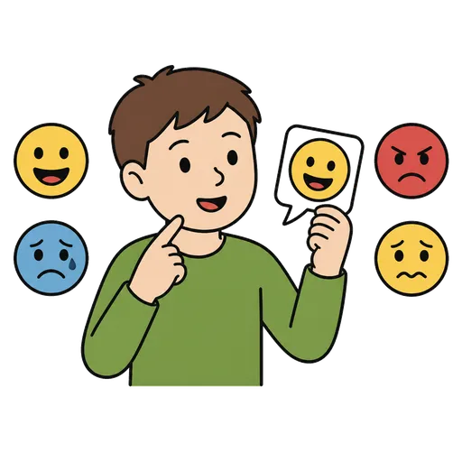 Piktogram AAC: nazywanie emocji