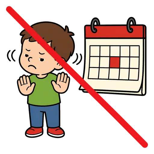 Piktogram AAC: nie dziś