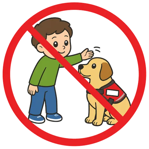 Piktogram AAK: Nesahej na vodicího psa