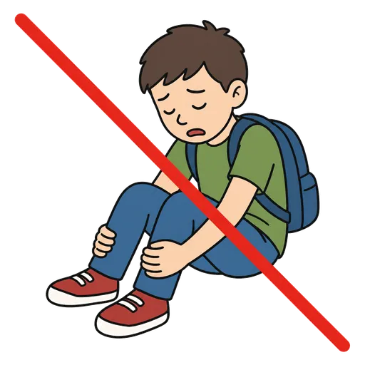 Pittogramma CAA: Non posso più camminare