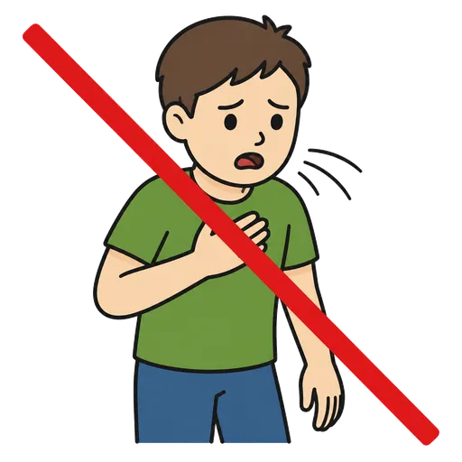 Pittogramma CAA: Non riesco a respirare
