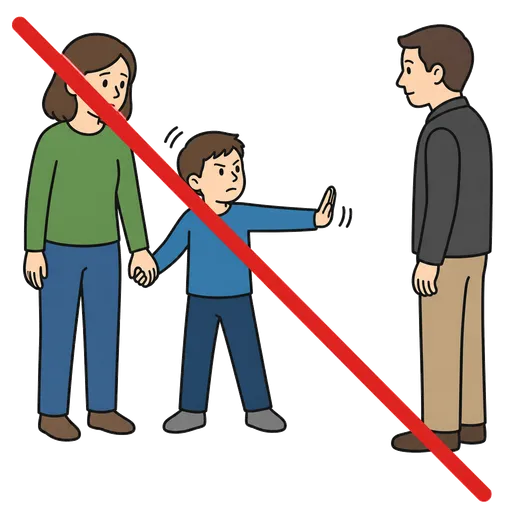 Pictogramme CAA : Je ne pars pas avec un inconnu