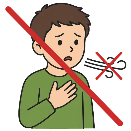 Pittogramma CAA: non respirare