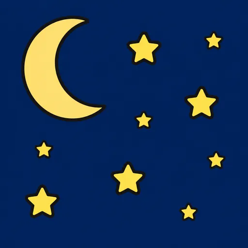 Piktogram AAC: niebo nocne