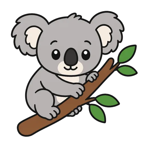Piktogram AAC: niedźwiadek koala