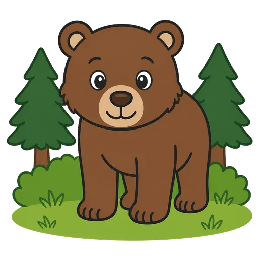 Piktogram AAC: niedźwiedź brunatny
