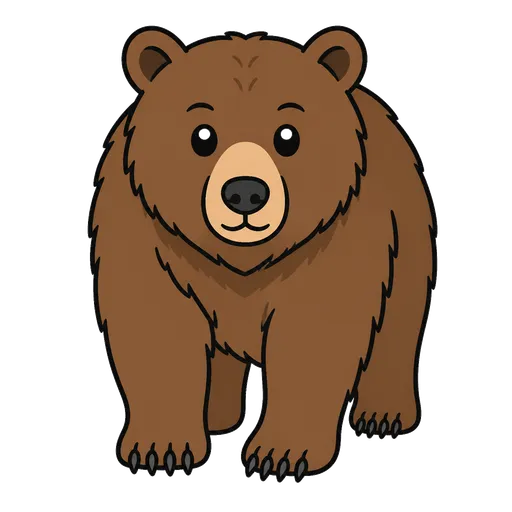 Piktogram AAC: niedźwiedź grizzly