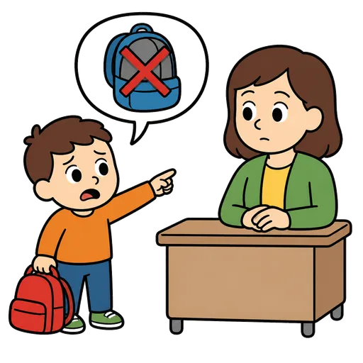 AAC-Piktogramm: Unvorbereitet (Schüler)