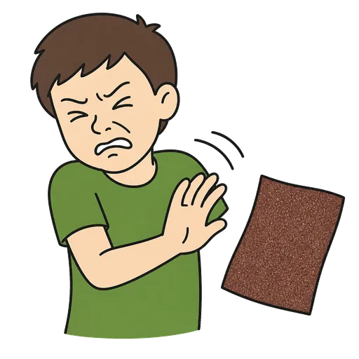 Piktogram AAC: nieprzyjemny w dotyku