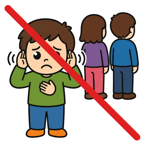 AAC-Piktogramm: Niemand hört mir zu.
