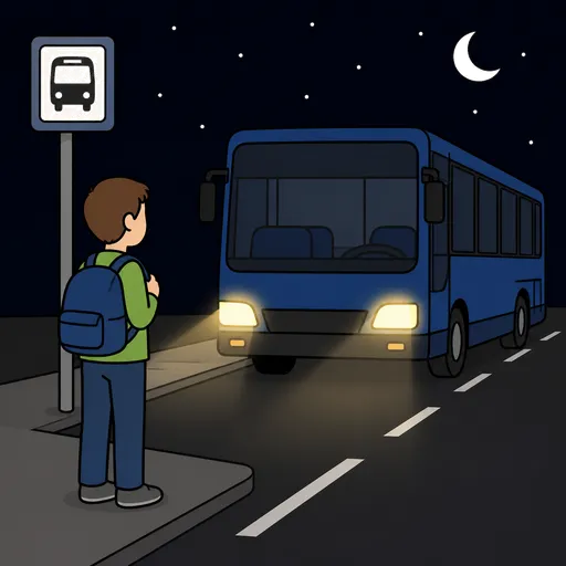 Piktogram AAK: noční autobus