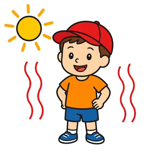 Piktogram AAC: noś czapkę w upał