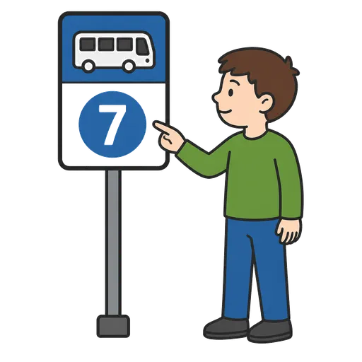 Piktogram AAC: numer autobusu