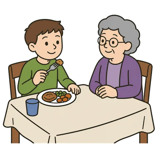 Pittogramma CAA: pranzo da nonna