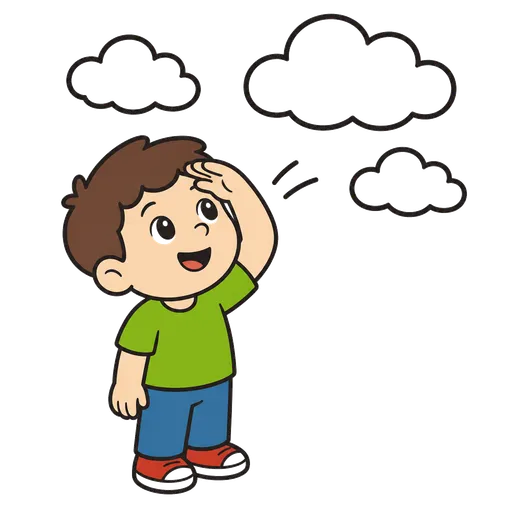 AAC-Piktogramm: Wolken beobachten