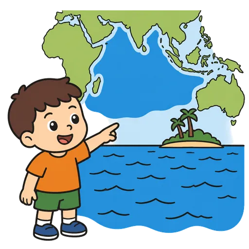 Piktogram AAC: ocean Indyjski