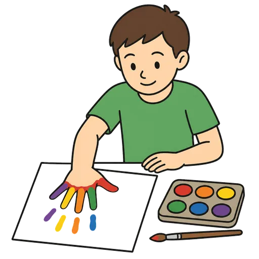 AAC pictogram: paint handprint