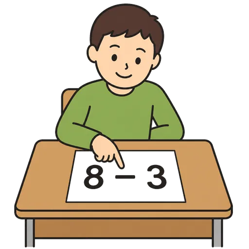 AAC pictogram: subtraction
