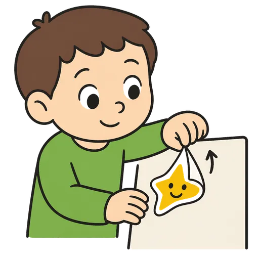 Piktogram AAC: odklejony