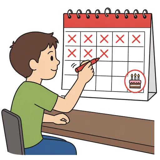Piktogram AAK: counting down days to birthdays