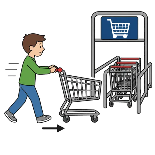 Piktogram AAK: return shopping cart