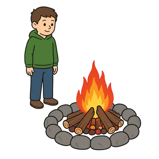AAC-Piktogramm: Lagerfeuer