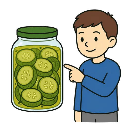 Piktogram AAC: ogórek kiszony