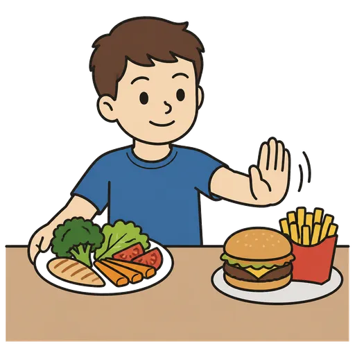 Pittogramma CAA: limitare il fast food