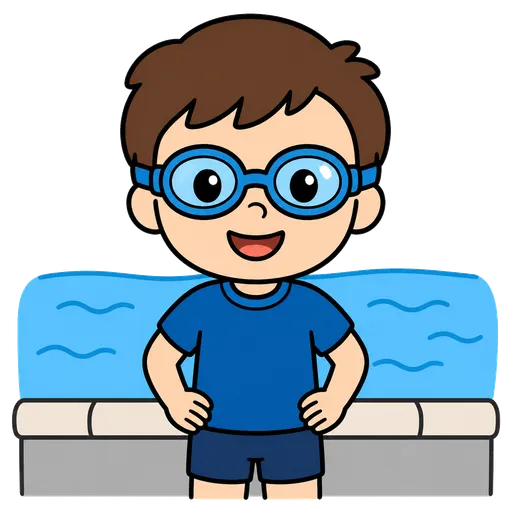 Piktogram AAC: okulary do pływania