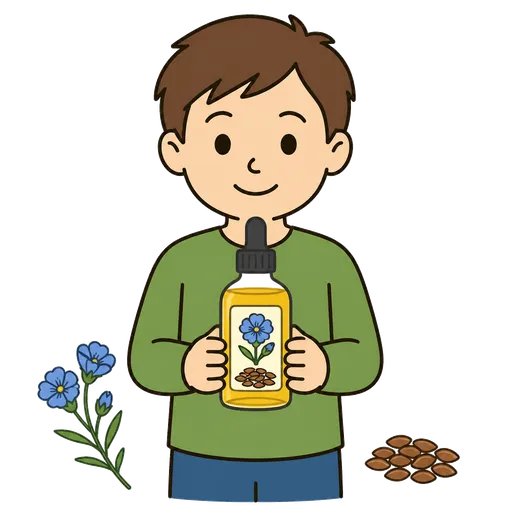 Piktogram AAC: olej lniany