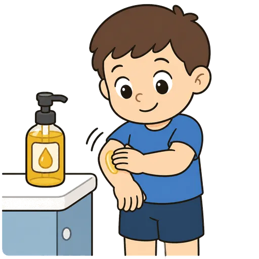 Piktogram AAC: olejek do ciała