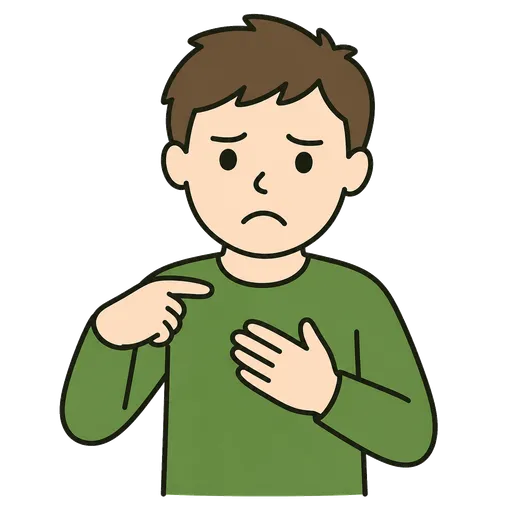Piktogram AAC: on mi dokucza