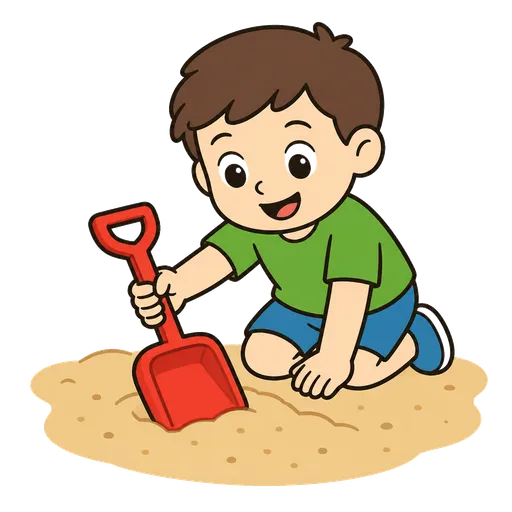 AAC-Piktogramm: Sand Schaufel
