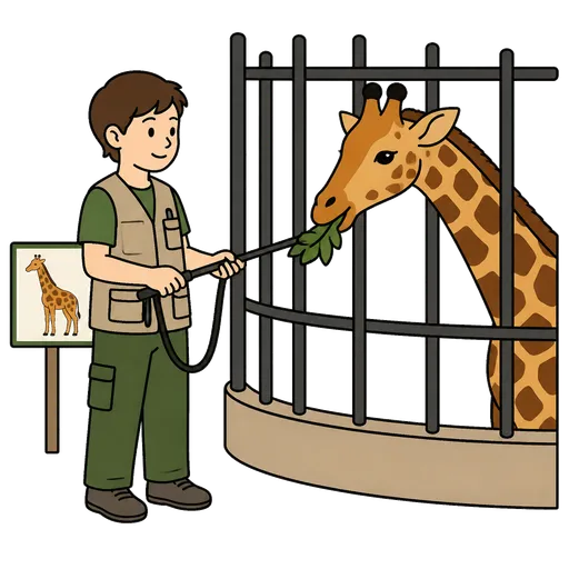 Piktogram AAK: pečovatel zvířat v zoo