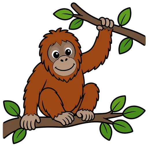 Pittogramma CAA: orangutan del Borneo